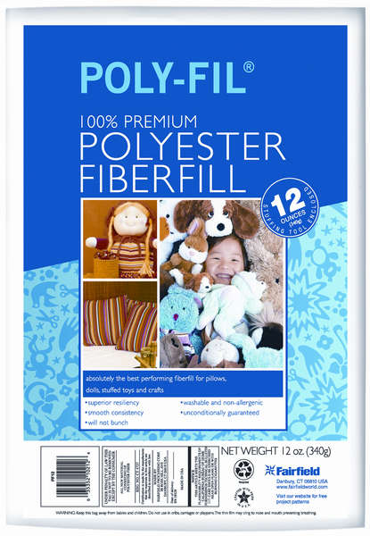 Poly-Fil Premium Polyester Fiberfill for Crafts, 12 Oz.