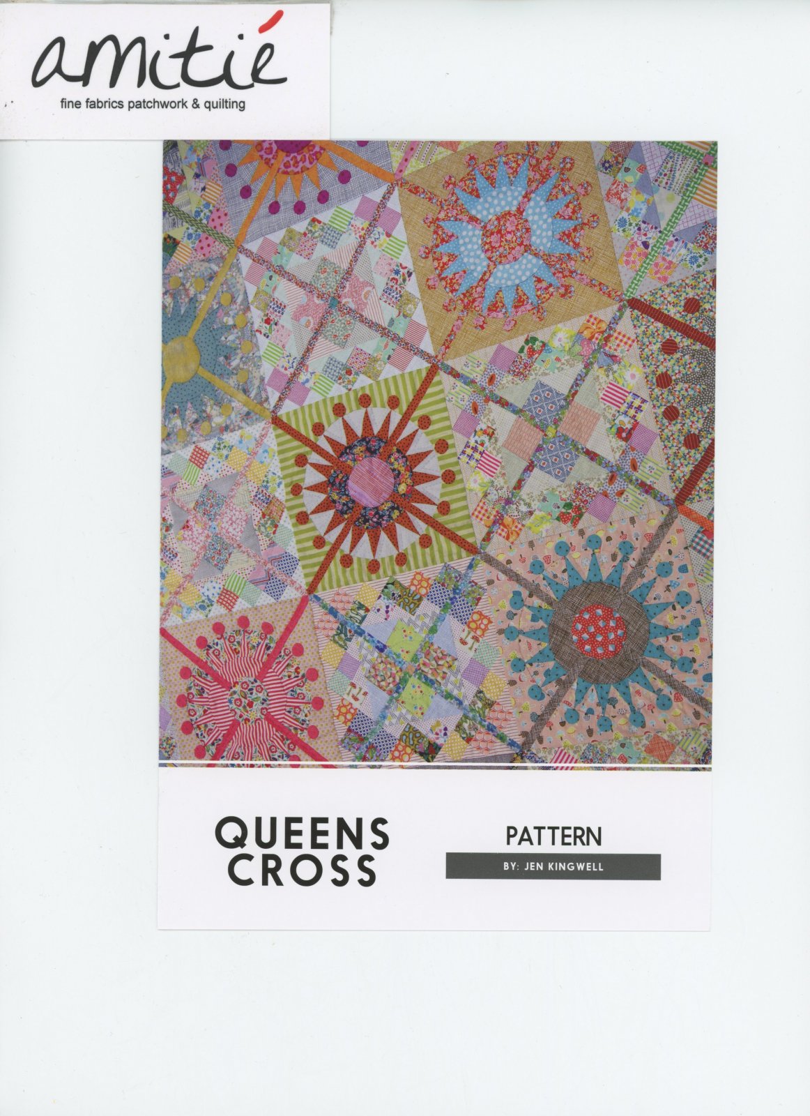 Queens Cross Quilt Pattern by Jen Kingwell Template, Pattern, Tool