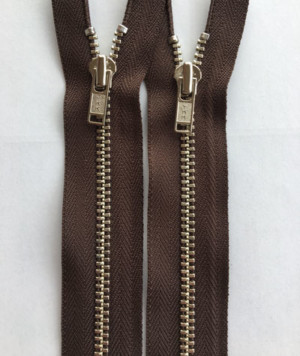 YKK Metal Zip 9 Inch Brown