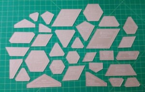 The New Hexagon Complete Acrylic Fabric Cutting Template Set - Image 2