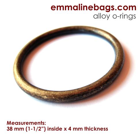 Alloy_ORING_38MMx4MM_in_Antique_Brass_large Emmaline Bags O-Rings 1-1/2" in Antique Brass - Image 1