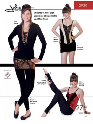 Leggings, Stirrup Tights And Mini Skirt Pattern