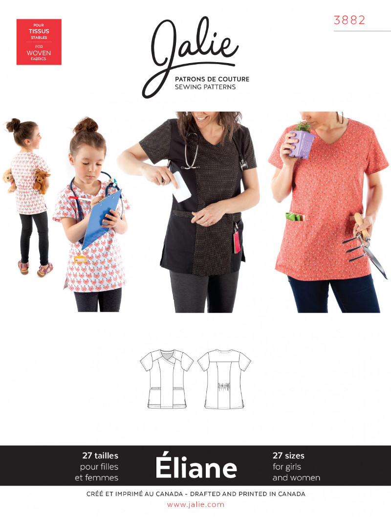 Jalie3882_1_1_800px - Copy Eliane Scrub Top - Image 1