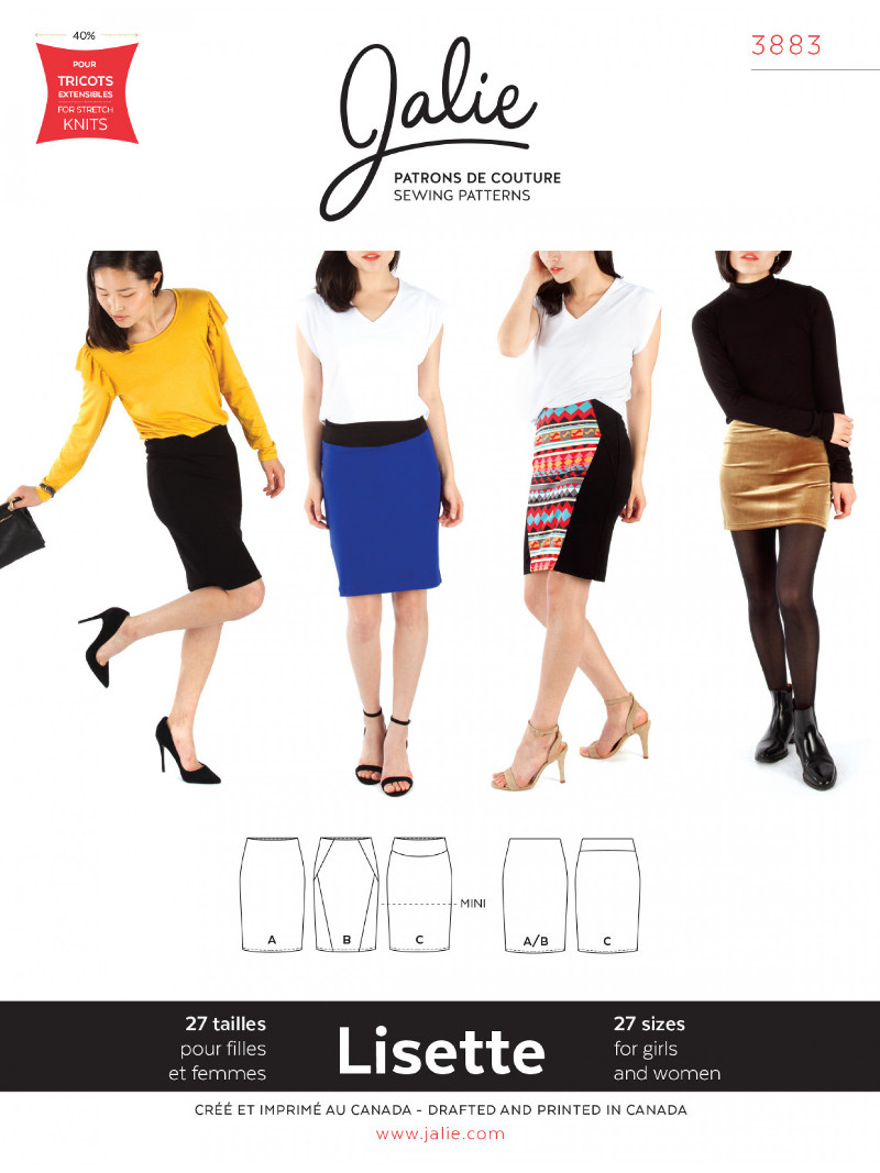 Jalie3883_2_800px Lisette Pull-On Pencil Skirt - Image 1