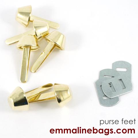 Bucket_Shaped_14_mm_purse_feet_in_Gold_for_Emmaline_Bags_large Emmaline Bags Bucket Purse Feet 9/16" (14mm) in Gold - Image 1