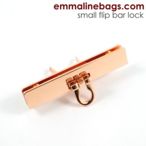Emmaline Bags Small Bar Lock with Flip Closure in Copper