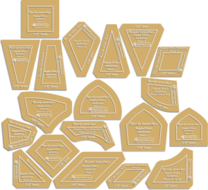 Ripple Effect Medallion 19 Piece Acrylic Template Set