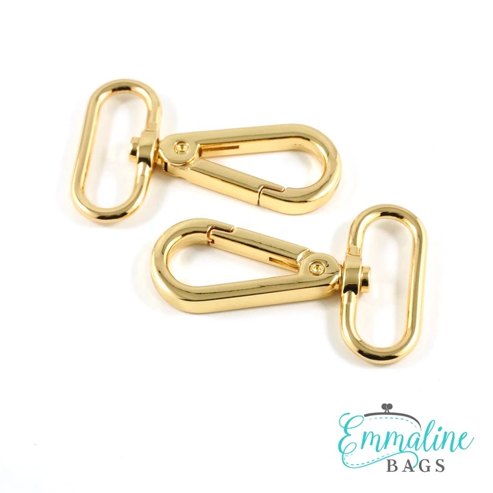 Emmaline Bags Swivel Snap Hook Flat Hook Profile 1-1/4″ (32mm) in Gold –  Sew Hot