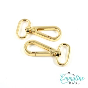 Emmaline Bags Swivel Snap Hook Flat Hook Profile 1" (25mm) in Gold
