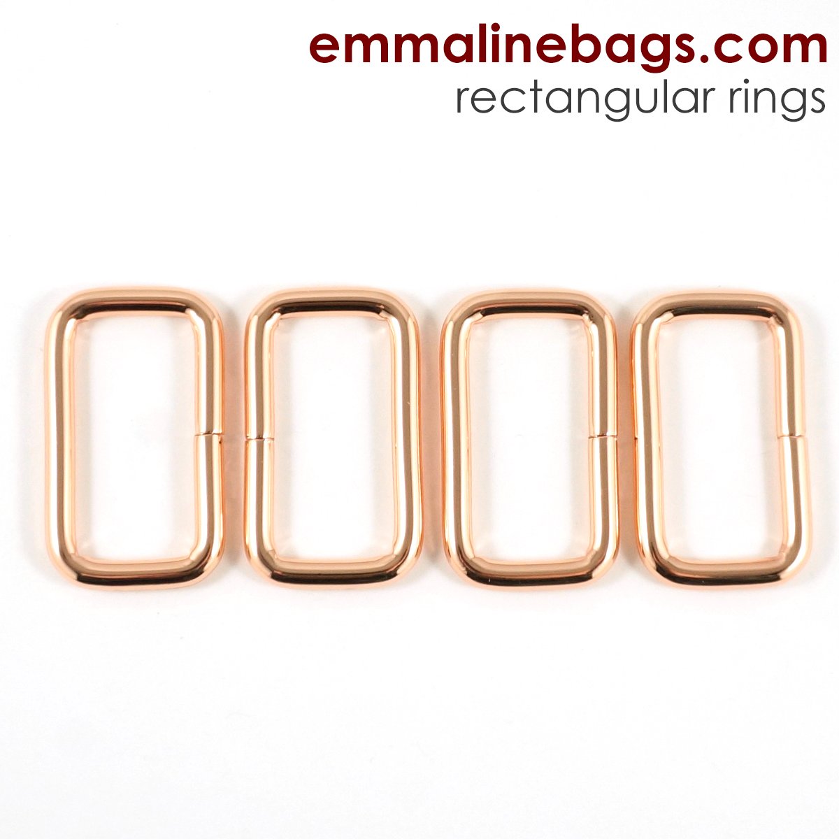 Rectangular_rings_1.25_Emmaline_Bags_c1200x1200 Emmaline Bags Rectangular Rings 1-1/4" (32mm) in Copper 4 Pack - Image 1