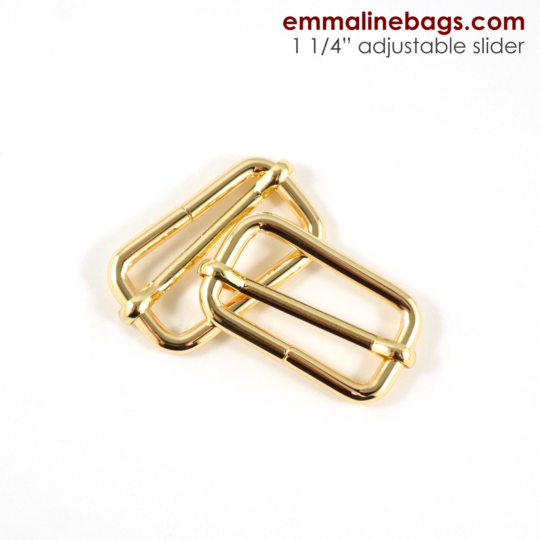 Strap_Sliders_34mm_goldat_Emmaline_Bags_1800x1800 Emmaline Bags Adjustable Sliders 1-1/4" (34mm) in Gold 2 Pack - Image 1
