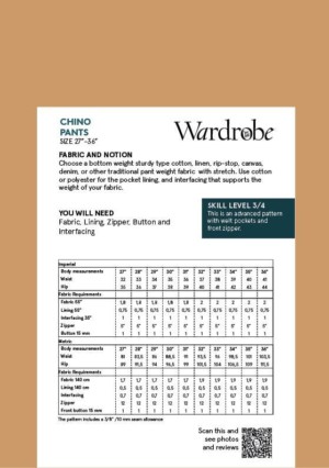 Chino Pants for Men Pattern - Image 3