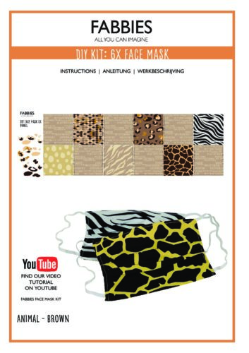 Fabbies Face Mask Kit - Square - Animal Print Brown - Image 3