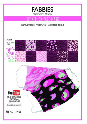 Fabbies Face Mask Kit - Square - Animal Print Pink - Image 3