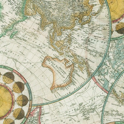 SRKD-19187-199 Library of Rarities World Map Antique - Image 1