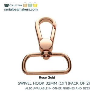 Serial Bagmakers Swivel Snap Hook - 1-1/4" (32mm) - Rose Gold