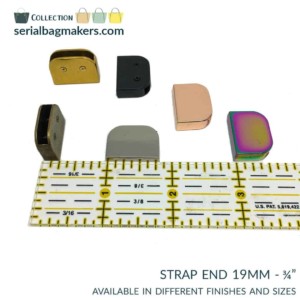 Serial Bagmakers  Sleek Strap Ends 3/4 Inch (19mm) - Pkg of 2 - Image 8