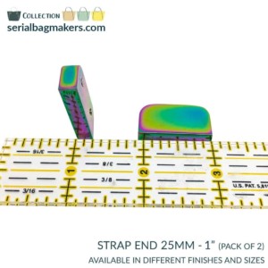 Serial Bagmakers  Sleek Strap Ends 1 Inch (25mm) - Pkg of 2 - Image 3