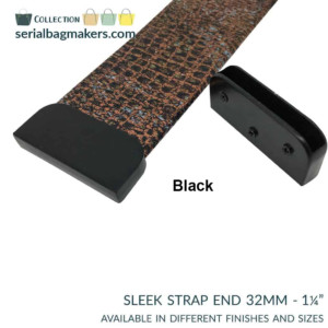 Serial Bagmakers  Sleek Strap Ends 1-1/4 Inch (32mm) - Pkg of 2 - Image 7