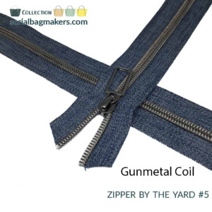 Serial Bagmakers #5 Zip by the Yard 3 Metres - Blue Denim Tape - Image 4