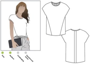 Besharl Knit Tee Pattern Size 18-30 By Style Arc