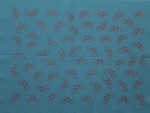 Bicycles Bundle Screen Printed Fabric by Helen Steele - Image 2