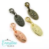 L_Assorted_Finish_Alphabet_zipper_pulls_for_handmade_bags_and_purses_by_Emmaline_Bags_160x Emmaline Zip Pull Script in Antique Brass - L - Image 1