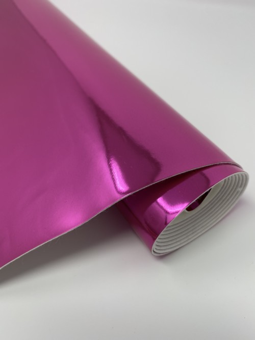 Mirror Vinyl Hot Pink 50x135cm