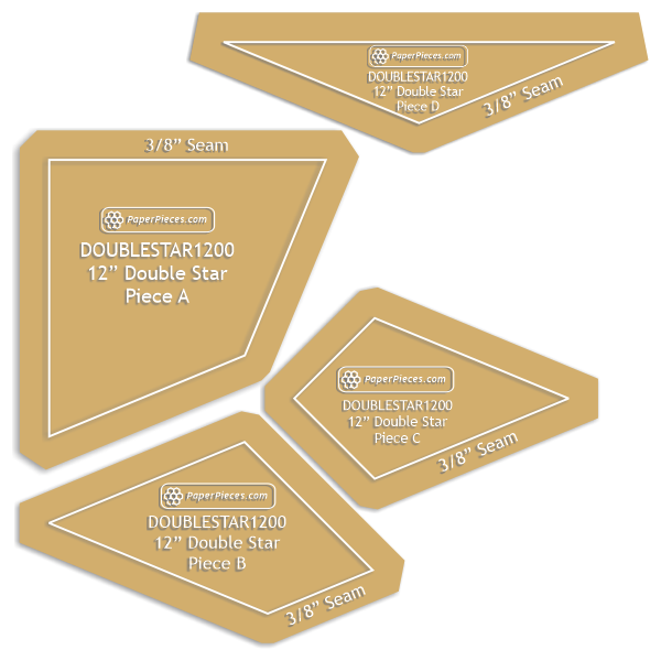 Diamond - (45 Degree) 8 Point Star - 4 Inch - Acrylic Template - I SPY With 3/8 Inch Seam Allowance - Maree St Clair Quilts