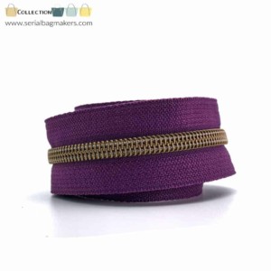 Serial Bagmakers #5 Zip by the Yard 3 Metres - Aubergine Tape Multiple Coil Options - Image 11