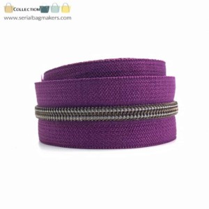 Serial Bagmakers #5 Zip by the Yard 3 Metres - Aubergine Tape Multiple Coil Options - Image 8