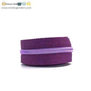 Serial Bagmakers #5 Zip by the Yard 3 Metres - Aubergine Tape Multiple Coil Options - Image 7