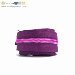 Serial Bagmakers #5 Zip by the Yard 3 Metres - Aubergine Tape Multiple Coil Options - Image 5