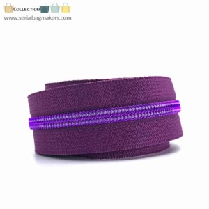 Serial Bagmakers #5 Zip by the Yard 3 Metres - Aubergine Tape Multiple Coil Options - Image 4