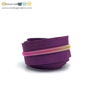 Serial Bagmakers #5 Zip by the Yard 3 Metres - Aubergine Tape Multiple Coil Options - Image 3
