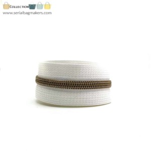 Serial Bagmakers #5 Zip by the Yard 3 Metres - White Tape Multiple Coil Options - Image 14