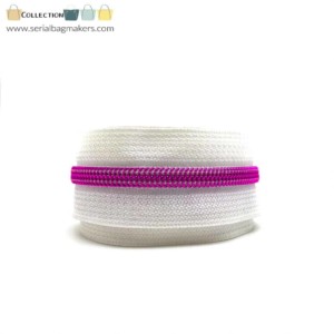 Serial Bagmakers #5 Zip by the Yard 3 Metres - White Tape Multiple Coil Options - Image 13