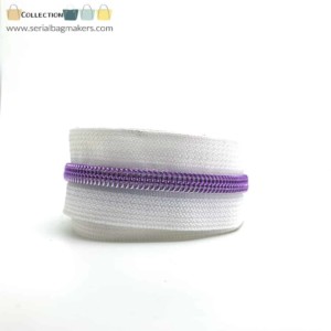 Serial Bagmakers #5 Zip by the Yard 3 Metres - White Tape Multiple Coil Options - Image 9