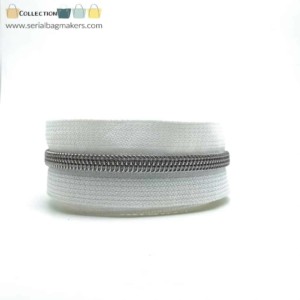 Serial Bagmakers #5 Zip by the Yard 3 Metres - White Tape Multiple Coil Options - Image 8