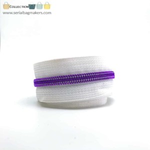 Serial Bagmakers #5 Zip by the Yard 3 Metres - White Tape Multiple Coil Options - Image 7