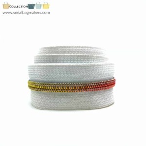 Serial Bagmakers #5 Zip by the Yard 3 Metres - White Tape Multiple Coil Options - Image 6