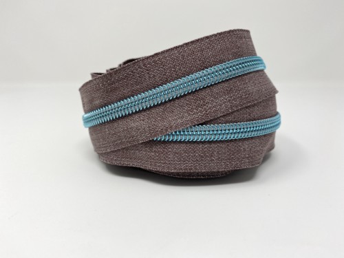Serial Bagmakers #5 Zip by the Yard 3 Metres - Grey Denim Tape Multiple Coil Options - Image 3
