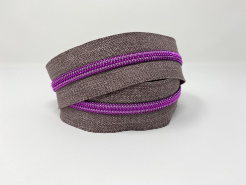 Serial Bagmakers #5 Zip by the Yard 3 Metres - Grey Denim Tape Multiple Coil Options - Image 5