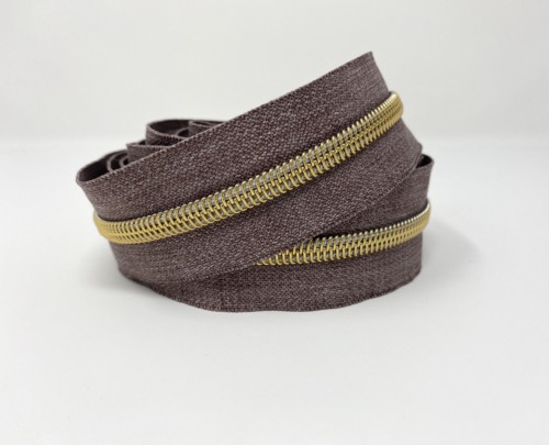 Serial Bagmakers #5 Zip by the Yard 3 Metres - Grey Denim Tape Multiple Coil Options - Image 7