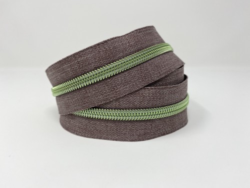 Serial Bagmakers #5 Zip by the Yard 3 Metres - Grey Denim Tape Multiple Coil Options - Image 4