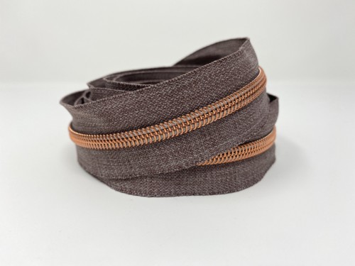 Serial Bagmakers #5 Zip by the Yard 3 Metres - Grey Denim Tape Multiple Coil Options - Image 9