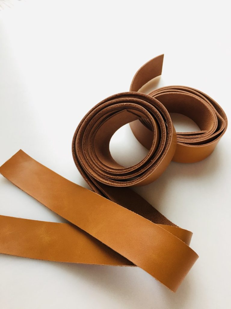 Sew Hungry Hippie Sewable Leather Straps 1.25in Light Brown