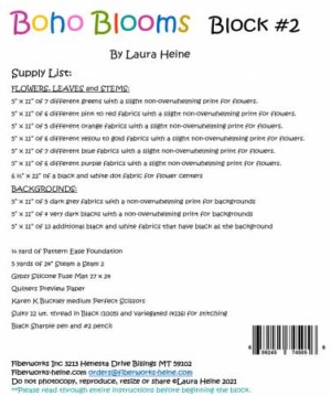 BOHO Blooms Block #2 Collage Pattern by Laura Heine - Image 2