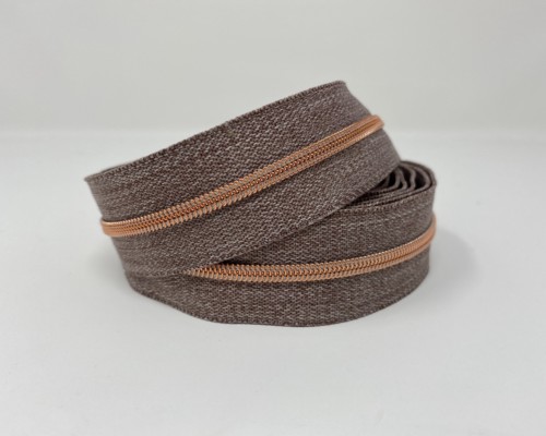 Serial Bagmakers #3 Zip by the Yard 3 Metres - Grey Denim Tape Multiple Coil Options - Image 5