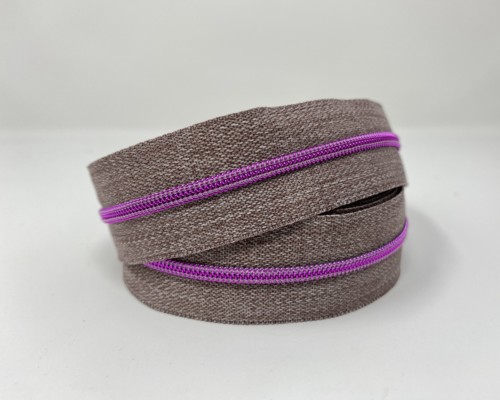 Serial Bagmakers #3 Zip by the Yard 3 Metres - Grey Denim Tape Multiple Coil Options - Image 2